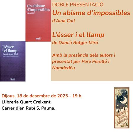 Doble presentació, amb Aina Coll i Damià Rotger Miró | 
