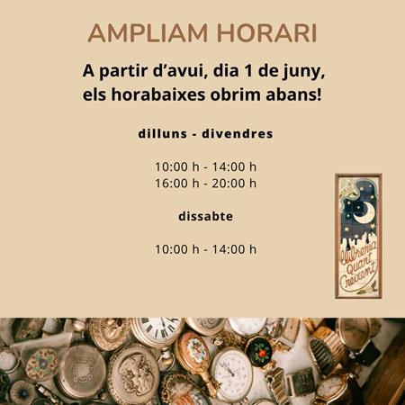 Ampliam horari | 