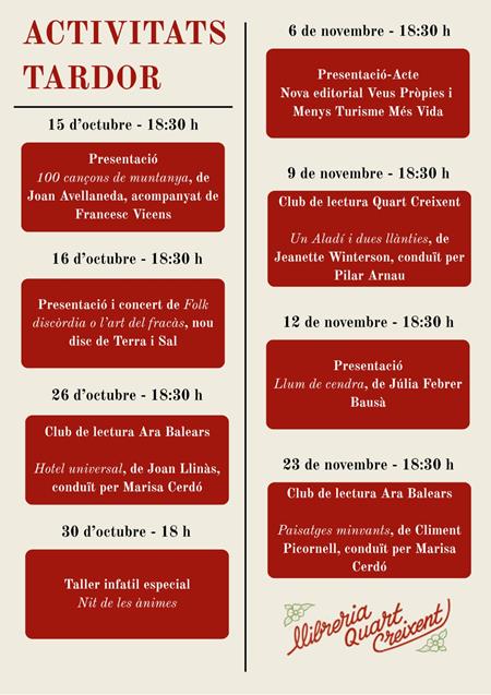 Activitats per a la tardor de 2026 | 