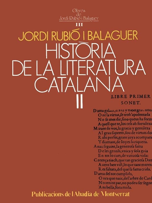 HISTÒRIA DE LA LITERATURA CATALANA II | 9788472027206 | RUBIÓ I BALAGUER, JORDI