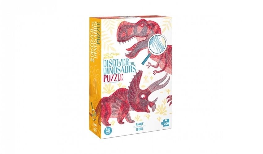 PUZZLE DESCOBREIX ELS DINOSAURES (AMB LUPES MAGIQUES) | 8436530169108