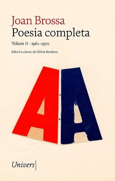 POESIA COMPLETA VOLUM II 1961-1970 | 9788418887352 | JOAN BROSSA