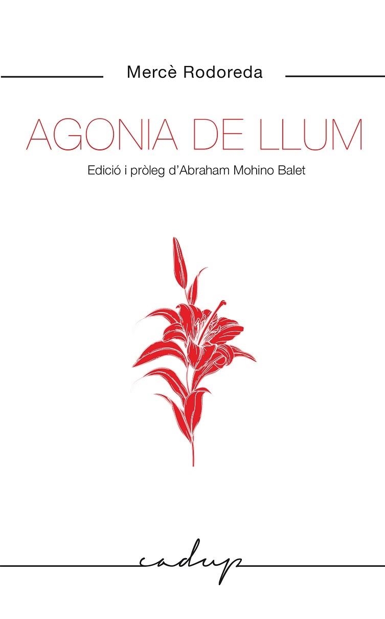 AGONIA DE LLUM | 9788412455748 | MERCE RODOREDA