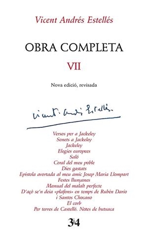OBRA COMPLETA VII | 9788417469306 | VICENT ANDRES ESTELLES