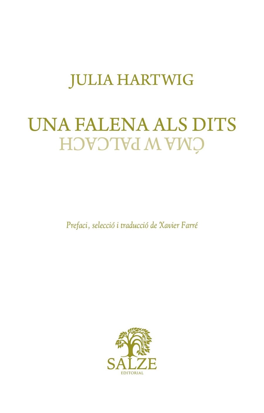 UNA FALENA ALS DITS | 9788409687541 | HARTWIG, JULIA / HARTWIG, JULIA